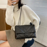 Women's Rhombus Embroidery Crossbody Bag Mini Handbag