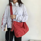 Women's Canvas Shoulder Messenger Bag, Large Capacity