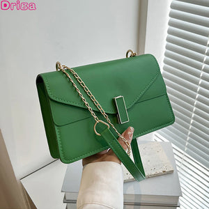 Chain Square Shoulder Bags For Female Solid Crossbody Bags