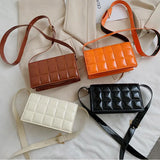 Retro Mini Square Shoulder Bags Crossbody Plaid Bags
