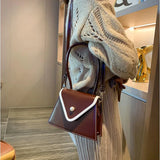 Solid Pu Leather Crossbody Bag Women Shoulder Bags Mini Square Purse Trapezoid