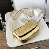 Square Shoulder Bags Women Temperament Handbags Stone Grain Messenger Bags