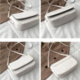 Square Shoulder Bags Women Temperament Handbags Stone Grain Messenger Bags