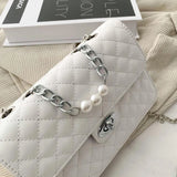 Square Shoulder Bags Women Temperament Handbags Stone Grain Messenger Bags