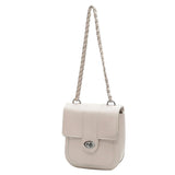 Texture Chain Square Shoulder Bags Female Messenger Bags Solid Casual B