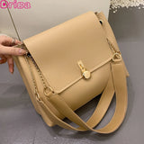 Textured Large Capacity Women Shoulder Bags Chain Tote Crossbody Bags