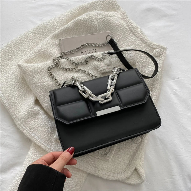 Vintage Solid Female Crossbody Bags High PU Leather Handbags