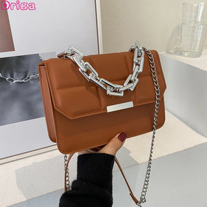 Vintage Solid Female Crossbody Bags High PU Leather Handbags