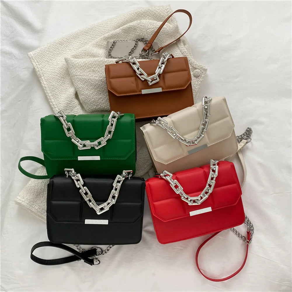 Vintage Solid Female Crossbody Bags High PU Leather Handbags