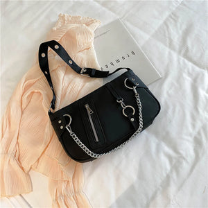 Vintage Women's Chain Handbag Square Bag Purse