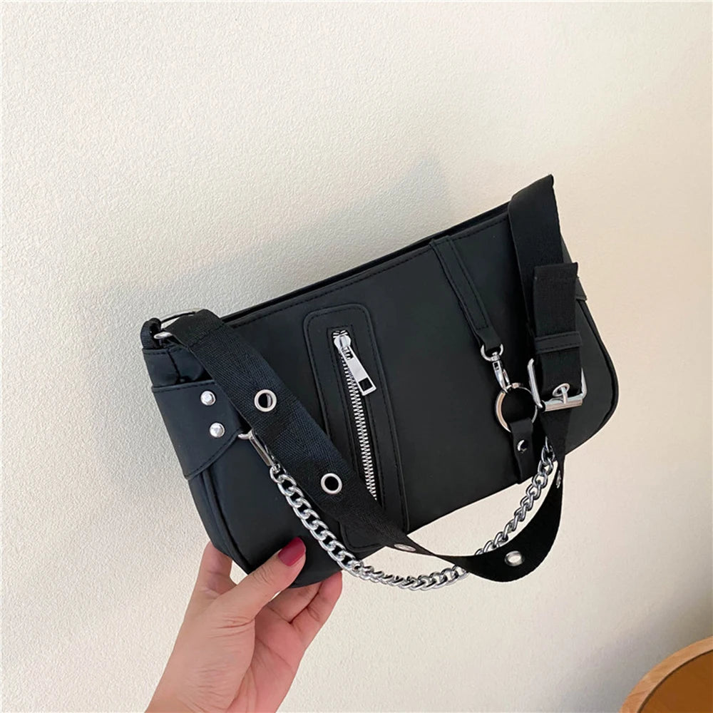 Vintage Women's Chain Handbag Square Bag Purse