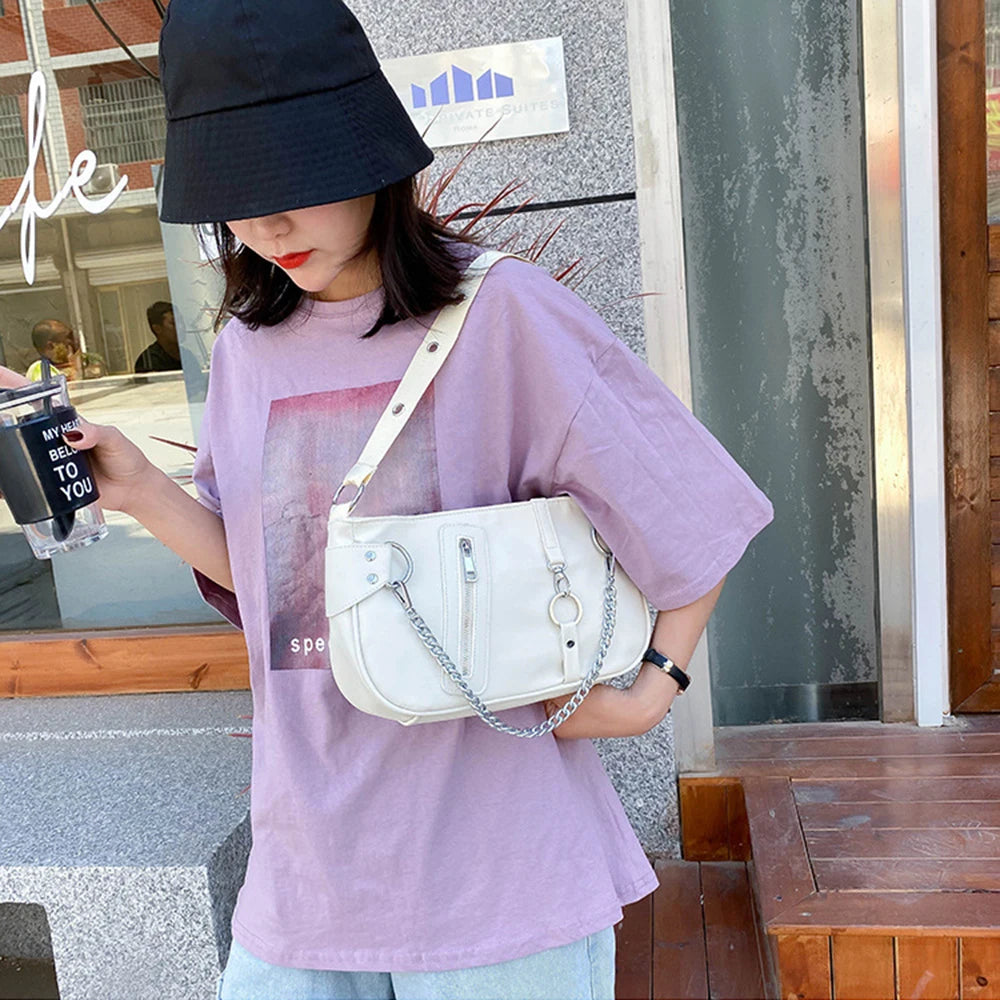 Vintage Women's Chain Handbag Square Bag Purse