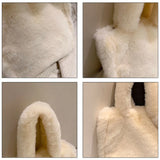 Winter Plush Shoulder Bag Soft Warm Handbag