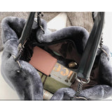 Winter Plush Shoulder Bag Soft Fur Large Capacity Purse