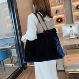 Winter Plush Shoulder Bag Soft Fur Large Capacity Purse