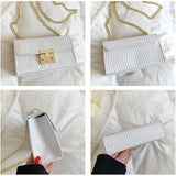 Crocodile Pattern Shoulder Bag Sweet Chain Crossbody Armpit Bag