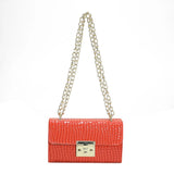 Crocodile Pattern Shoulder Bag Sweet Chain Crossbody Armpit Bag