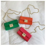 Crocodile Pattern Shoulder Bag Sweet Chain Crossbody Armpit Bag
