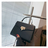 Vintage Chain Crossbody Bag Solid Texture Square Shoulder Bags