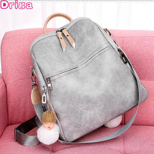 Women Leather Backpack Multifunction Travel Bags for Girls