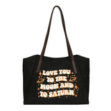 Canvas Letter Handbags Womens Shoulder Bags