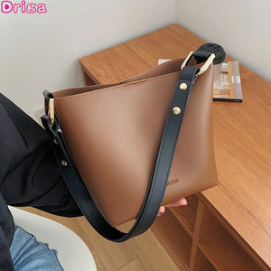 Women Pu Leather Shoulder Bags Bucket Crossbody Bags High Bags