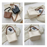 Women Pu Leather Shoulder Bags Bucket Crossbody Bags High Bags