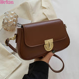 Women Square Shoulder Bags Soft Leather Crossbody Bags