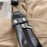 Retro Handbags Large Capacity Casual Underarm Pu Leather Solid Vintage Bags