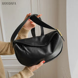 Wide Shoulder Strap Leather Shoulder Bag for Women