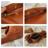 Wide Shoulder Strap Leather Shoulder Bag for Women