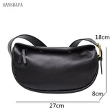 Wide Shoulder Strap Leather Shoulder Bag for Women