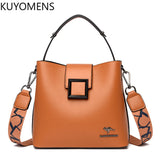 High Leather Shoulder Bag Women Crossbody Messenger Tote Bag