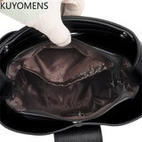 High Leather Shoulder Bag Women Crossbody Messenger Tote Bag