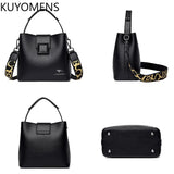 High Leather Shoulder Bag Women Crossbody Messenger Tote Bag