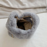 Women Winter Cross Body Bag Faux Fur Shoulder Handbag