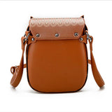 3D Owl Phone Shoulder Bag Women PU Leather Messenger Bag