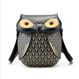 3D Owl Phone Shoulder Bag Women PU Leather Messenger Bag