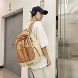 Female Contrast Outdoor Backpack for College Students