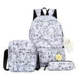 3pcs Printing School Bags Kids Backpack for Girls Student Mochila Sac