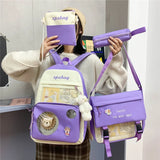 4pcs Set School Backpacks for Girls and Boys