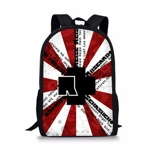Music Rock Print Backpack School Supplies Laptop Rucksack Mochila