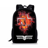 Music Rock Print Backpack School Supplies Laptop Rucksack Mochila