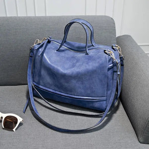 Nubuck Leather Shoulder Bag Vintage Crossbody Motorcycle Bag