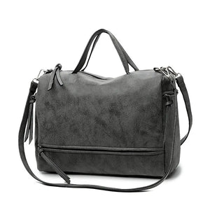 Nubuck Leather Shoulder Bag Vintage Crossbody Motorcycle Bag