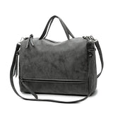 Nubuck Leather Shoulder Bag Vintage Crossbody Motorcycle Bag