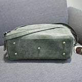 Nubuck Leather Shoulder Bag Vintage Crossbody Motorcycle Bag