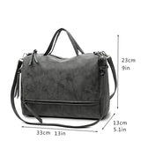 Nubuck Leather Shoulder Bag Vintage Crossbody Motorcycle Bag