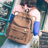 Canvas Backpacks Student Large Female Travel Backpack