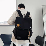 Large Capacity Backpack Contrast College Students Personality Schoolbag Women